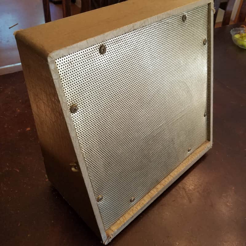 Audiomatic Empty vintage MCM speaker cabinet for 8" driver 1959 - gold image 1