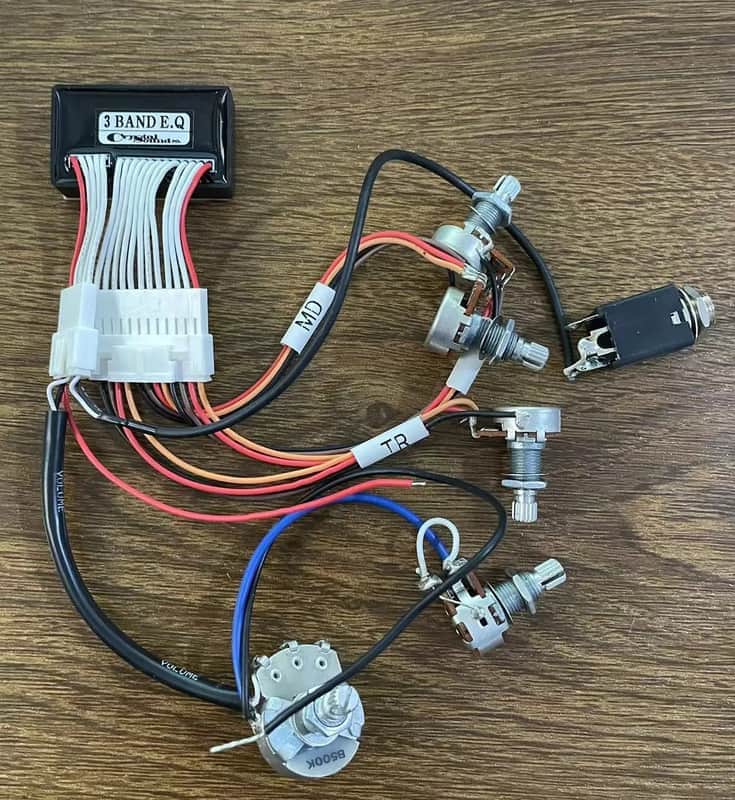 3 Band Active Electric Bass Guitar Equalizer EQ Preamp Circuit Pickup Wiring Kit image 1