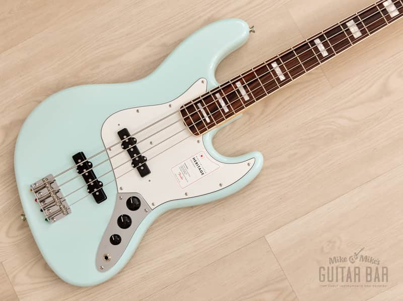 2023 Fender Heritage Late 60s Jazz Bass, Sonic Blue Lacquer, Mint