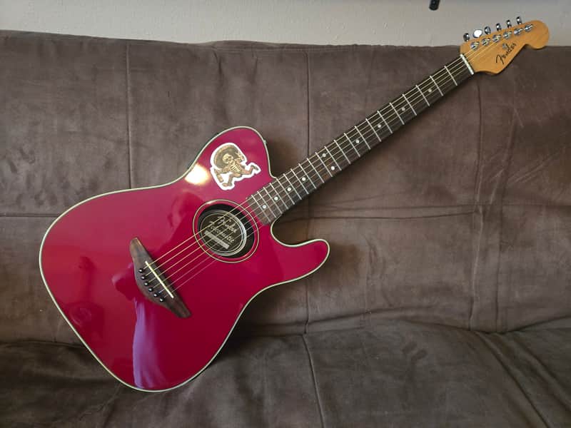 Fender Standard Telecoustic-2004-Red image 1