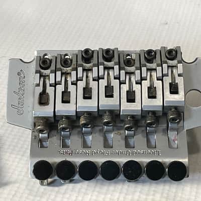 1999 MIJ Jackson DR7 Dinky Guitar JT-580LP Takeuchi Brushed Chrome 7 String Floyd Rose Tremolo Bridge image 4
