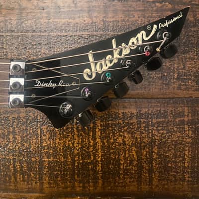 Jackson Professional Dinky Reverse MIJ Schaller Floyd Rose and EMG Pickups 90’s Black Japanese Vintage Super Strat Guitar ESP MII and Jackson Soloist Killer. image 9