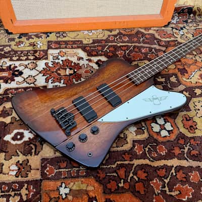 2001 Epiphone Thunderbird IV Brown Sunburst Korea Electric Bass Guitar image 1