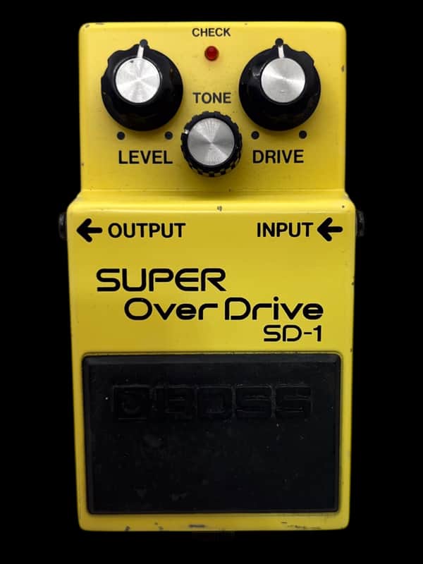 Boss SD-1 Super OverDrive (Black Label) 1988 - 1997 - Yellow X7602 image 1