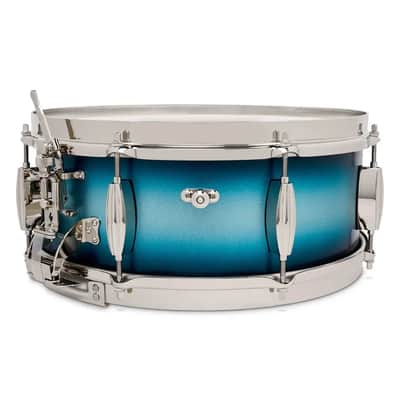 Slingerland Radio King Solid Maple Snare Drum 14x5.5 Blue & Silver Lacquer image 3