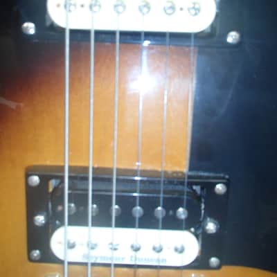 Hamer XT echotone burst semi-hollow guitar with hsc and seymour duncan pickups image 2