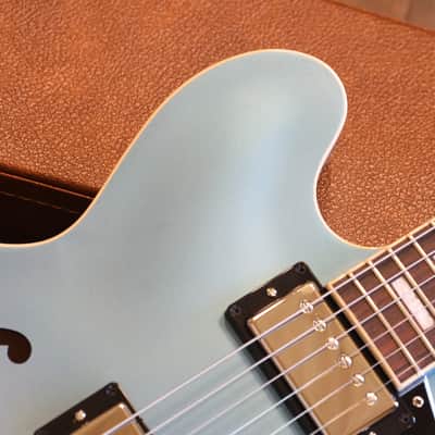 2024 Gibson ES-335 Block Semi-Hollow Electric Guitar Pelham Blue + OHSC image 3