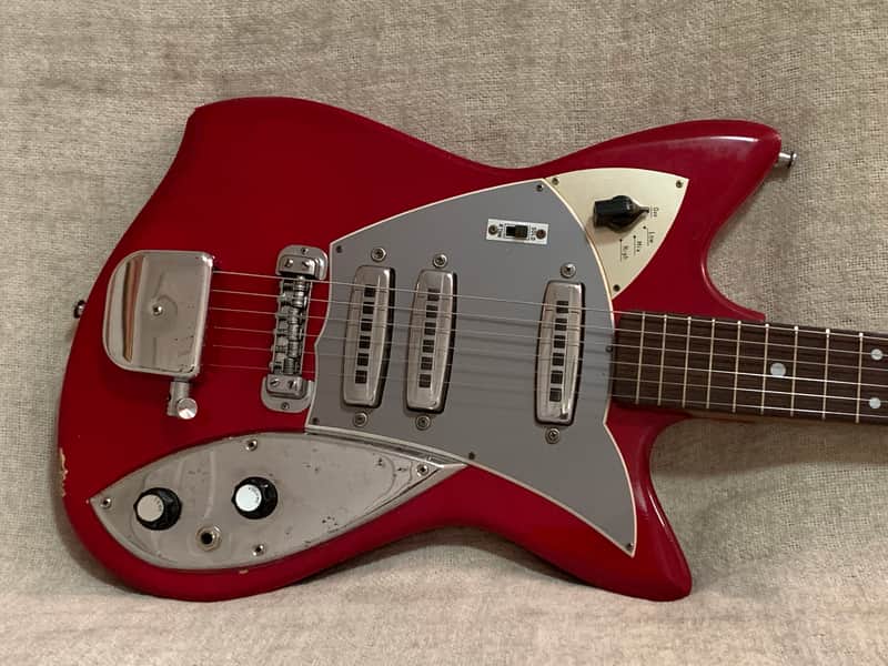 Vintage 1964-1966 Victoria Zenon Teisco Surfrider Red Finish | Reverb
