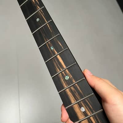 AAAAA Tele Ebony Fretboard Roasted flame Maple Electric Guitar Neck Radius 12inch Round stainless steel 22 frets hole 10mm Radius: 12 inches image 3
