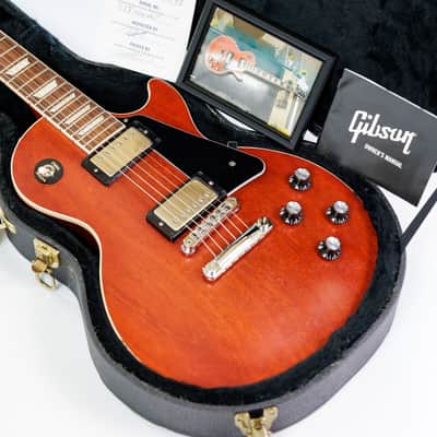 Gibson Les Paul Traditional Pro V Satin Mahogany Top 2020 - Satin Wine Red image 2