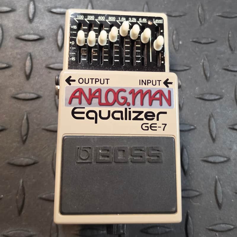 Analogman Boss GE-7 Graphic Equalizer Pro Mod EQ Taiwan Silver Label MIT Blue LED image 1