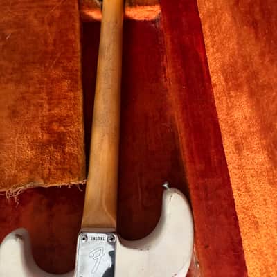 1966 Fender Stratocaster with Rosewood Fretboard Olympic White image 12