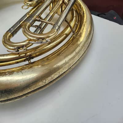 Very Good Used Yamaha YSH-411 Brass Sousaphone with Case and Mouthpiece image 4