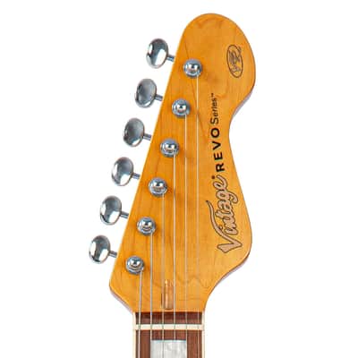 Vintage REVO Series 'Vision' Electric Guitar ~ Boulevard Black image 4