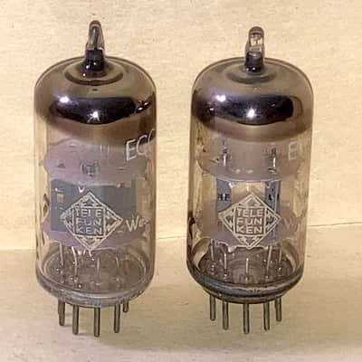 Telefunken 12AT7 ECC81 Tubes, Matched Pair, Tested image 1