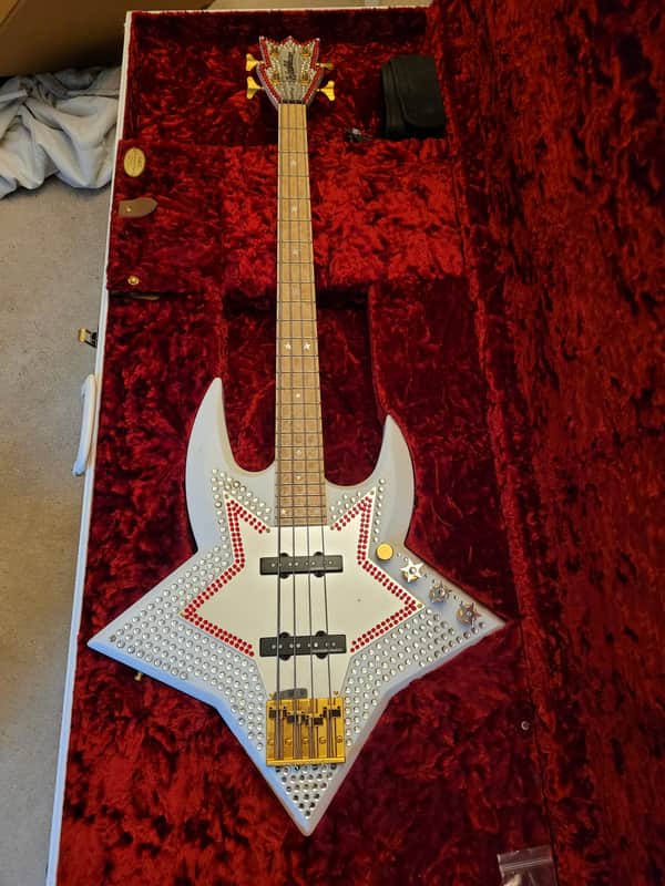 Washburn Bootsy Collins Space Bass 2002 - White with Swarovski