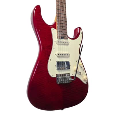 Electric Guitar Soloking MS-11 Classic MKII in Transparent Red with Rosewood FB and 5A Flame Top Nafiri Special Run image 8