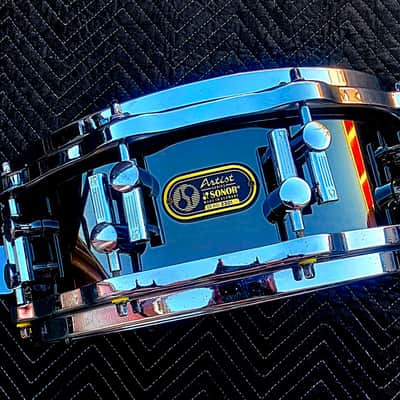 Sonor Ferromagnese Steel ARTIST 5X14 Blk/yella badge - Blk nkl image 1