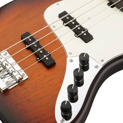 Sadowsky MetroLine 21-Fret Vintage J/J Bass-Swamp Ash Body-4 String-Almond Sunburst Transparent Satin-Fretless image 5