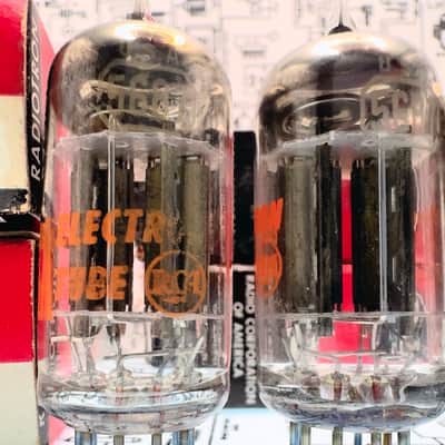 RCA 5687 Black Plate Matched Quad - 1960s NOS | Audio Driver image 7