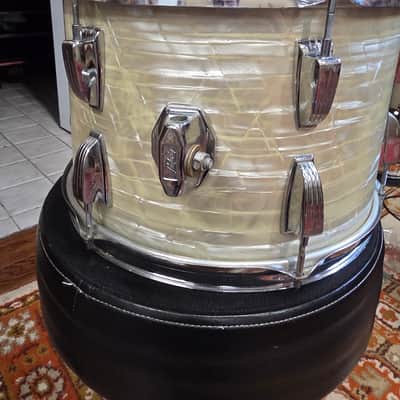 Ludwig Rack Tom 13x9 Players 1970s - White Marine Pearl image 7