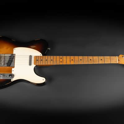 2008 Fender Road Worn '50s Telecaster with Maple Fretboard - 2-Color Sunburst | Vintage Aged Relic Nitro Finish 3.19kg | Case image 3