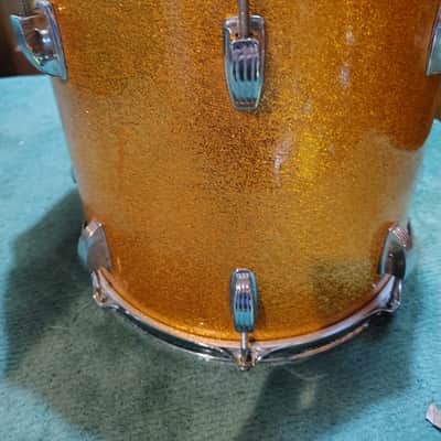 Ludwig 13"(Diameter)x12"(Depth) Rack Tom 1970's - Gold Sparkle image 7