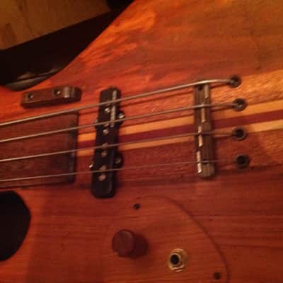 Wishbass Fretless Handmade 2010 Natural Cherry Left Handed image 17