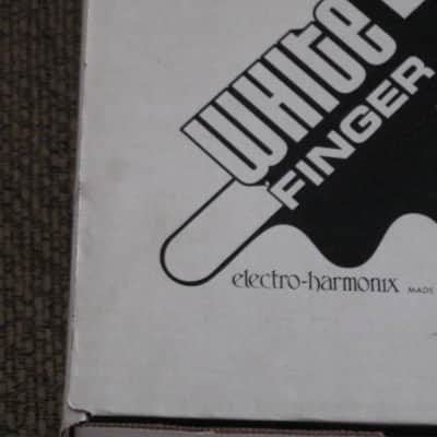 mostly very clean Electro Harmonix EMPTY BOX and printout copy of Owner's Manual & original Warranty / Registration card (+ bubble wrap and plastic bag) ONLY for White Finger Analog Optical Compressor pedal - classic casing size (NO pedal, NO adapter) image 10