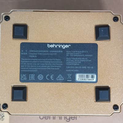 Behringer Centaur Overdrive Lawsuit [NOS - New Old Stock] Gold image 18