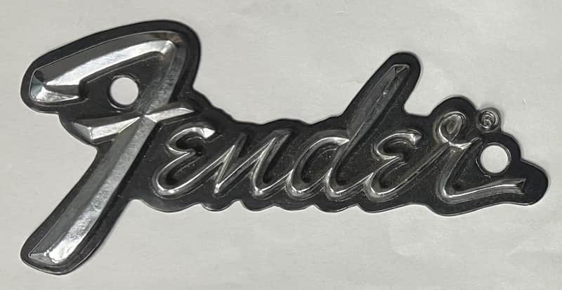 Fender- amp/case logo, metal, Vintage image 1