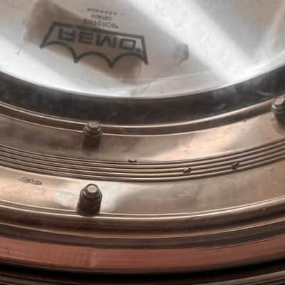 Rogers "5-Line" Dyna-Sonic 5x14" Brass Snare Drum with "Beavertail" Lugs 1967 - 1974 - Chrome image 5