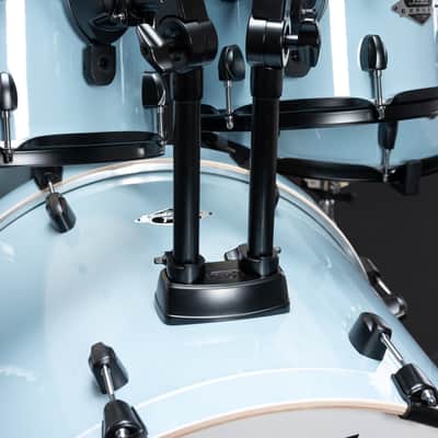 Pearl Export EXX 5-PCS Drum Set with HWP-834 and PX Cymbal Pack - Daphne Blue w/ black fittings image 6
