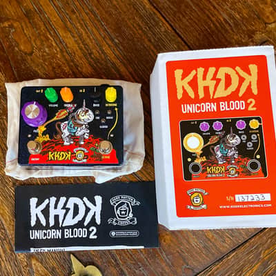 KHDK Electronics Unicorn Blood II Limited Edition Octave Fuzz 2020 - Space Sparkle Dark Matter Graphic image 3