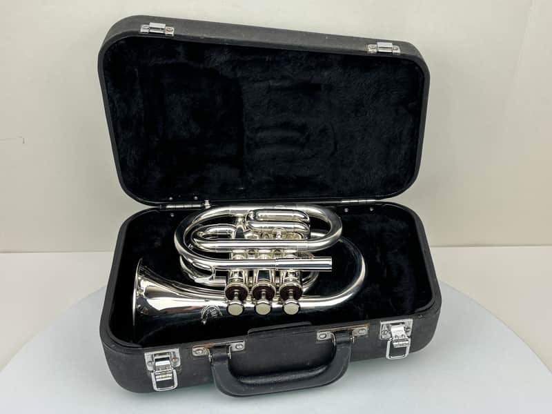 Jupiter JPT-416 Bb Pocket Trumpet that is Silver Plated and in Mint Condition! image 1