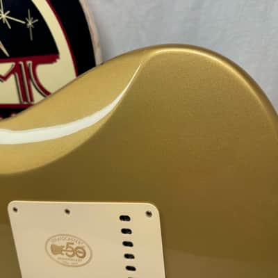 Fender 50th Anniversary Golden Stratocaster Guitar 2004 - Aztec Gold / Maple neck image 10