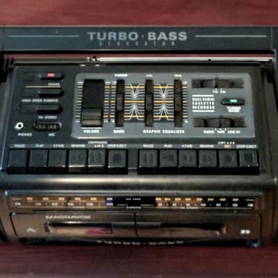 Magnavox AW-7590 Turbo Bass Dual Cassette Boombox Radio Ghetto Blaster image 2