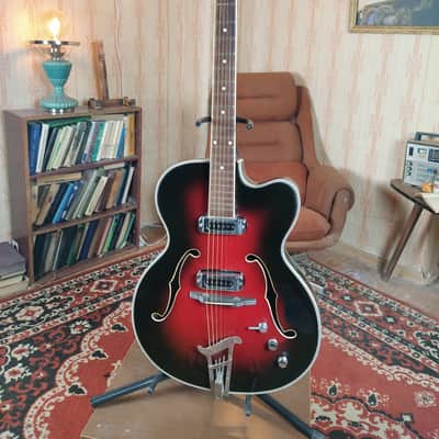 MUSIMA 1655 В Vintage Elecric GUITAR RARE USSR Hollow Semi body image 2