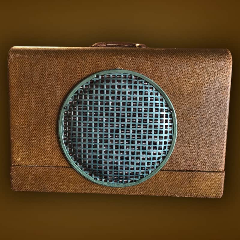 Handwired Blackface Champ clone by Rick Crownover –- 3 band eq, variable negative feedback, in Vintage Projector Case image 1