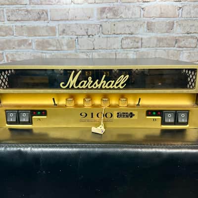 Marshall 9100 Dual Monobloc Guitar Power Amp 50 x 50 watt 1994 - Gold / Black image 2