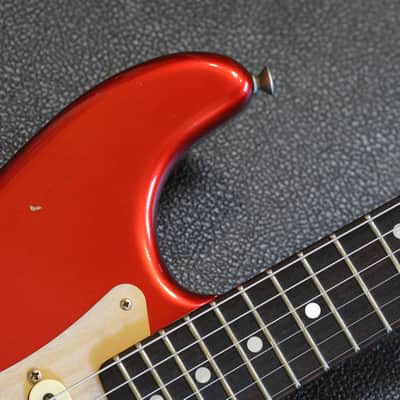 Minty! 2018 Fender Custom Shop Limited Edition Big Head Stratocaster Electric Guitar Aged Candy Apple Red + COA OHSC image 5