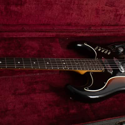 Burns Jazz Split Sound Solid Body Electric Guitar (1964), ser. #9652, black alligator hard shell case. image 13