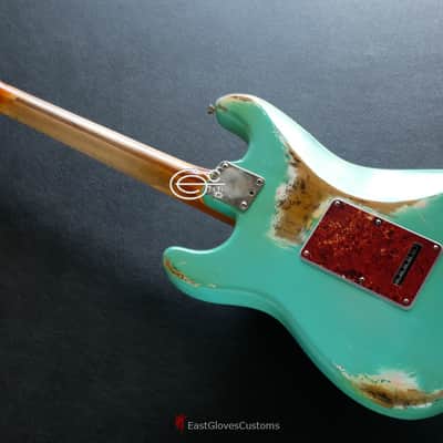 Fender American Stratocaster 40th Anniversary Seafoam Green Made in USA Heavy Aged Relic image 10