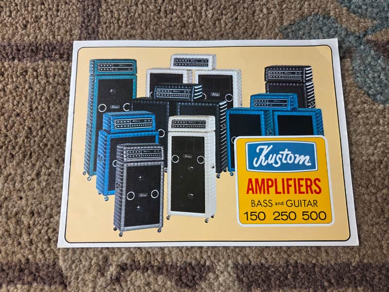 Vintage Circa 1971 Kustom Amplifier (150, 250, 500) Catalog! Rare, Original Case Candy, Paperwork! image 1