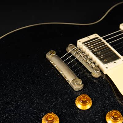 Gibson 1957 Les Paul Standard Murphy Lab Light Aged - Black Sparkle Top / Natural Back image 10