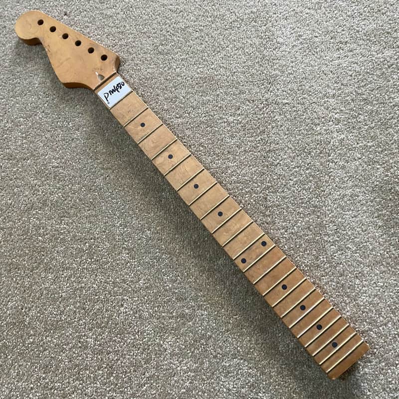 Maple Wood Lefty Guitar Strat Style Neck, 22 Frets Fingerboard image 1