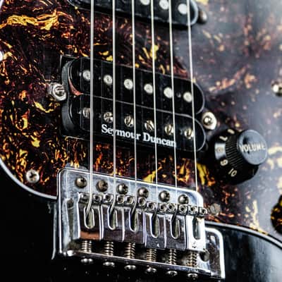 1990 Partscaster Stratocaster MIJ neck / American Standard body black image 6