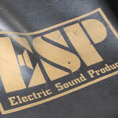 ESP Gig Bag Soft Case Premium Leather Vinyl 80s to early 90s Black from Custom Shop guitar. Fits reverse headstock as well. All Super Stratocaster and Telecaster bodies fit. image 11