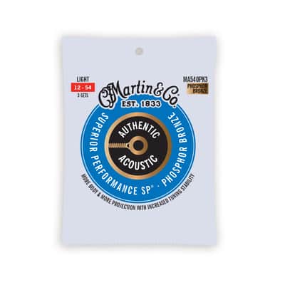 Martin Authentic Acoustic SP Phosphor Bronze Guitar Strings -.012-.054 Light - 1 Pack image 3