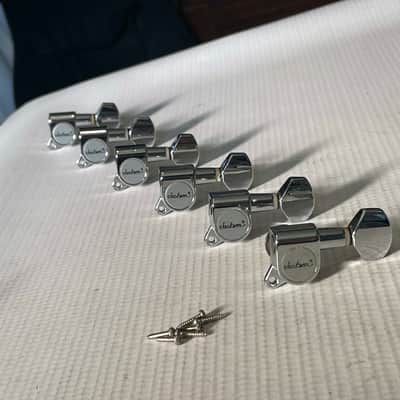 2000's Jackson RR & Dinky Guitar Chrome Jin Ho Korea Tuners Tuning Pegs 6 In Line image 1